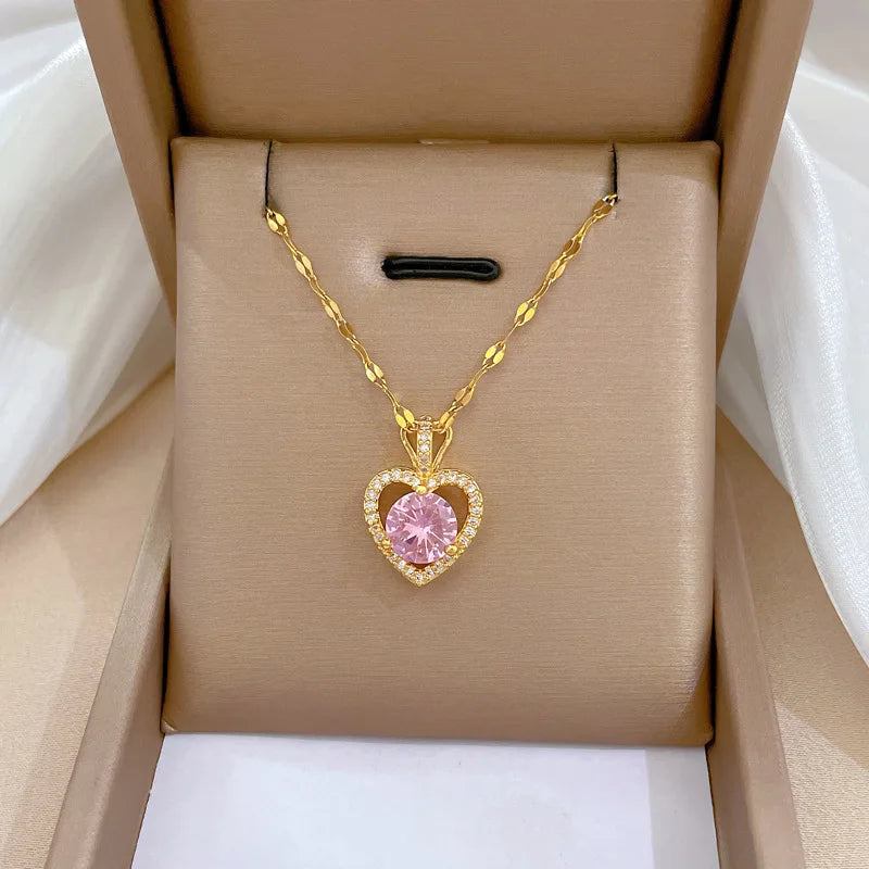 Zirconia Heart Necklace