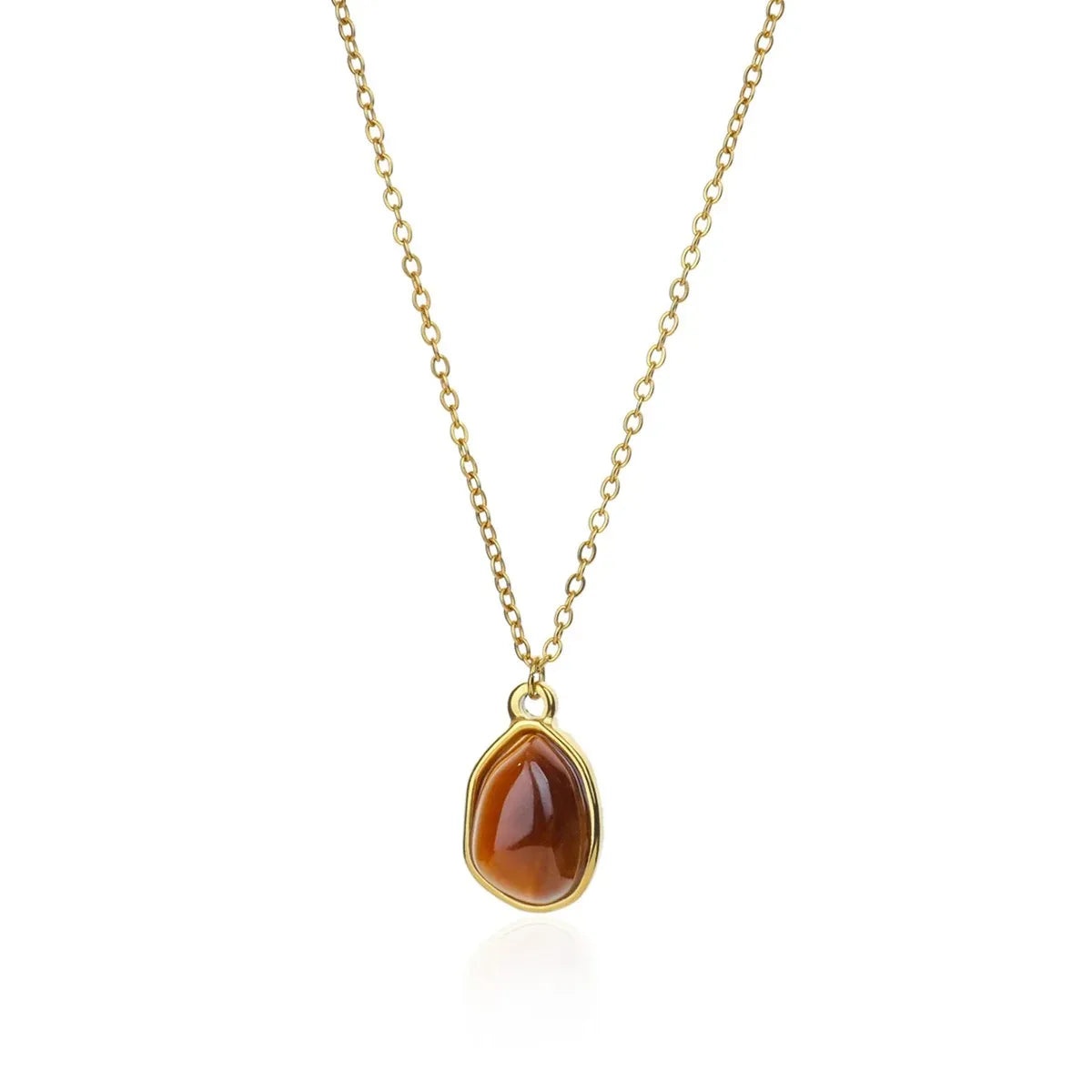 Opal Oval Pendant Necklace