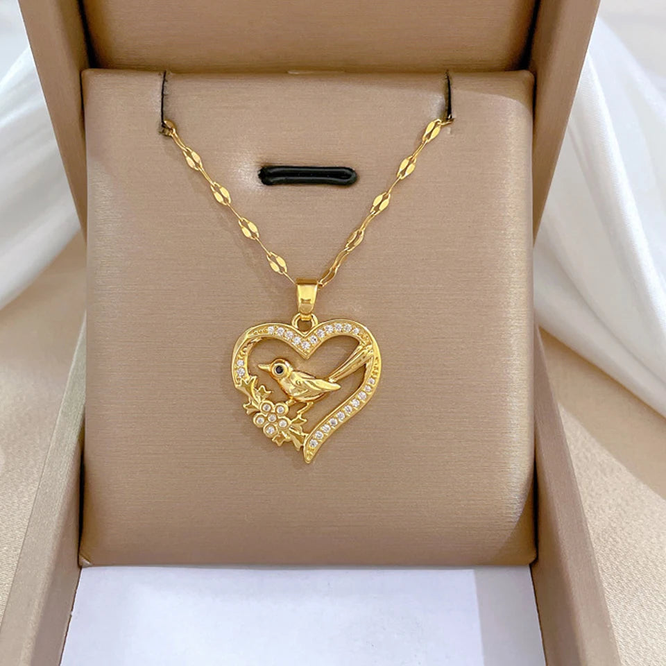Zirconia Heart Necklace