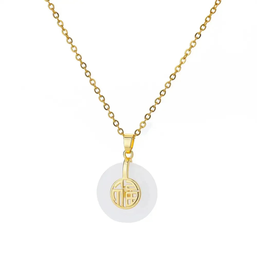 Opal Oval Pendant Necklace