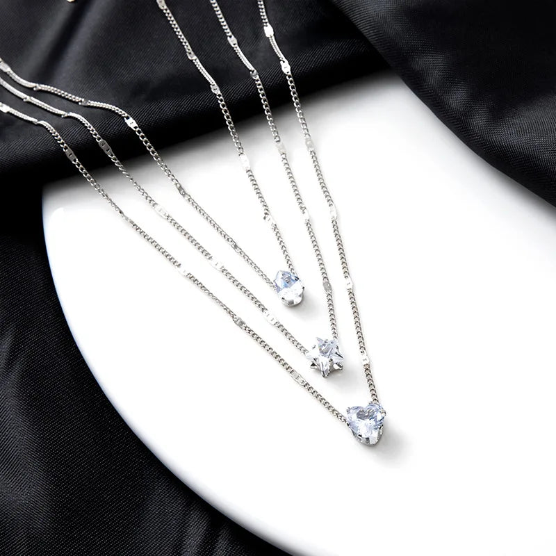 Multilayer Shiny Chain Choker