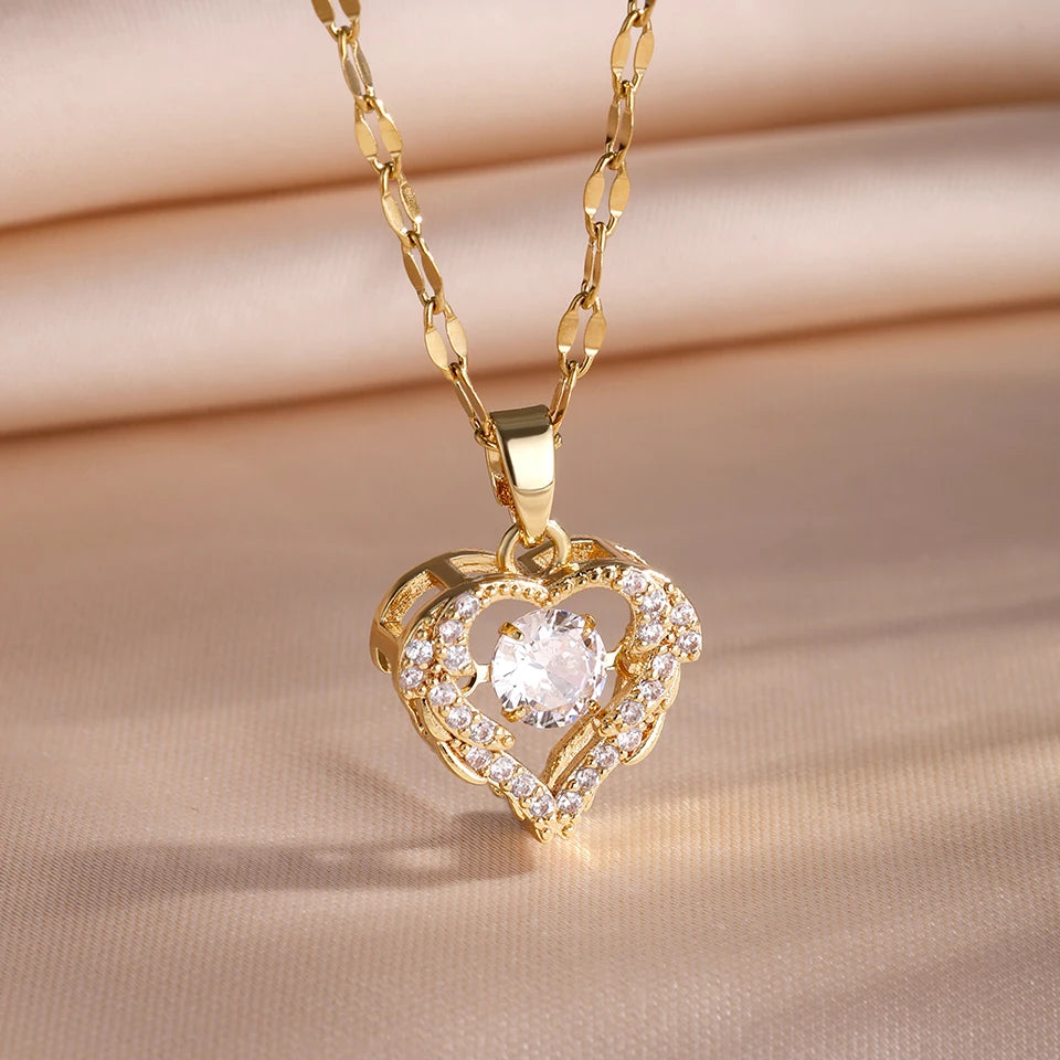Zirconia Heart Necklace
