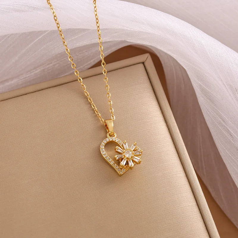 Zirconia Heart Necklace