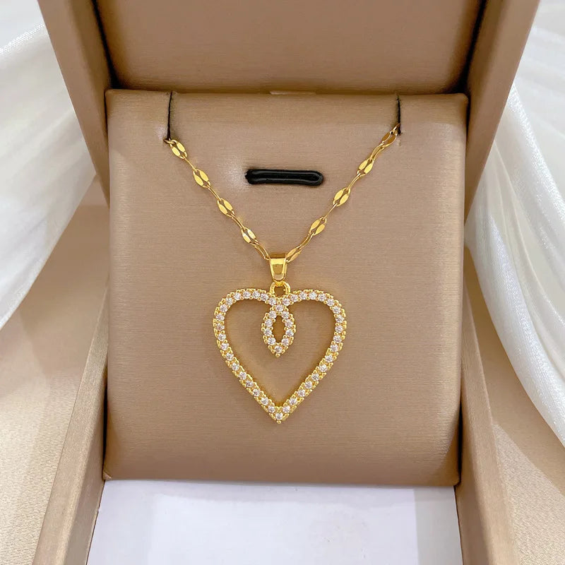 Zirconia Heart Necklace
