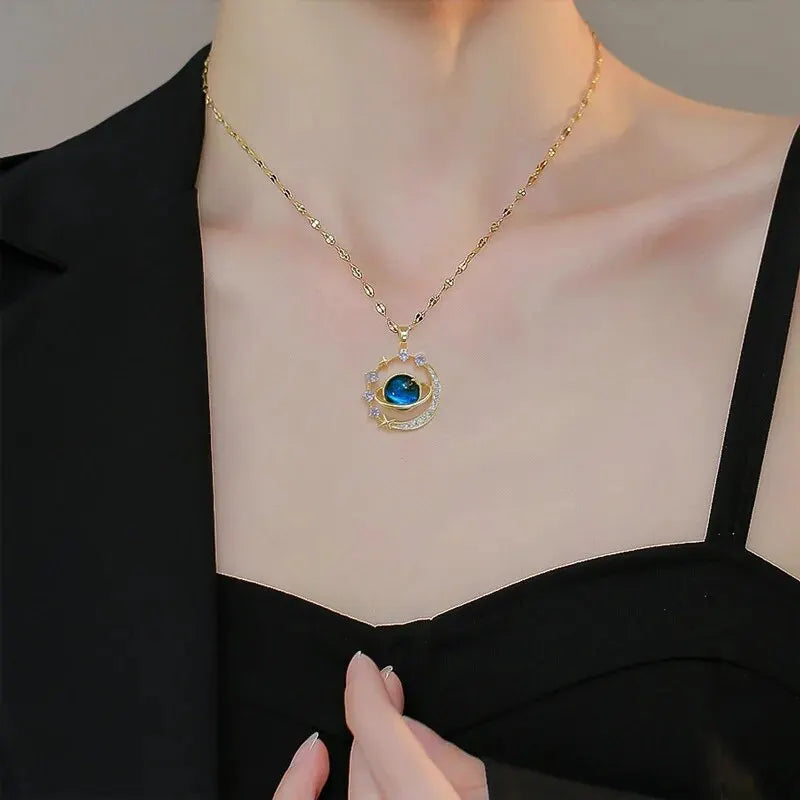 Exquisite Starry Sky Planet Necklace