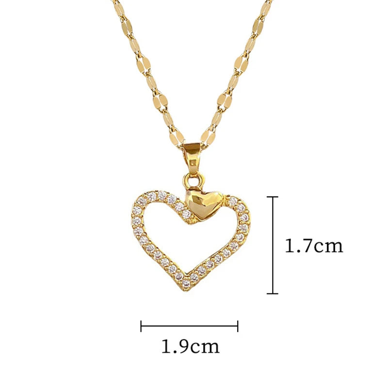 Zirconia Heart Necklace