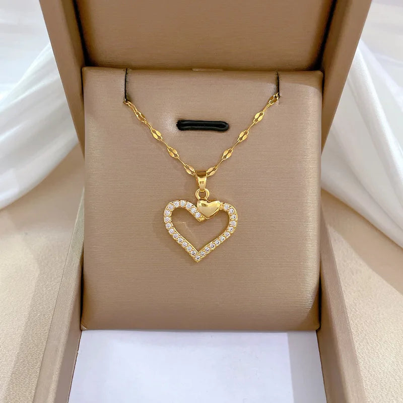 Zirconia Heart Necklace