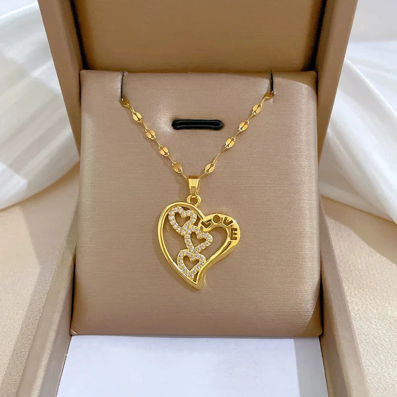 Zirconia Heart Necklace
