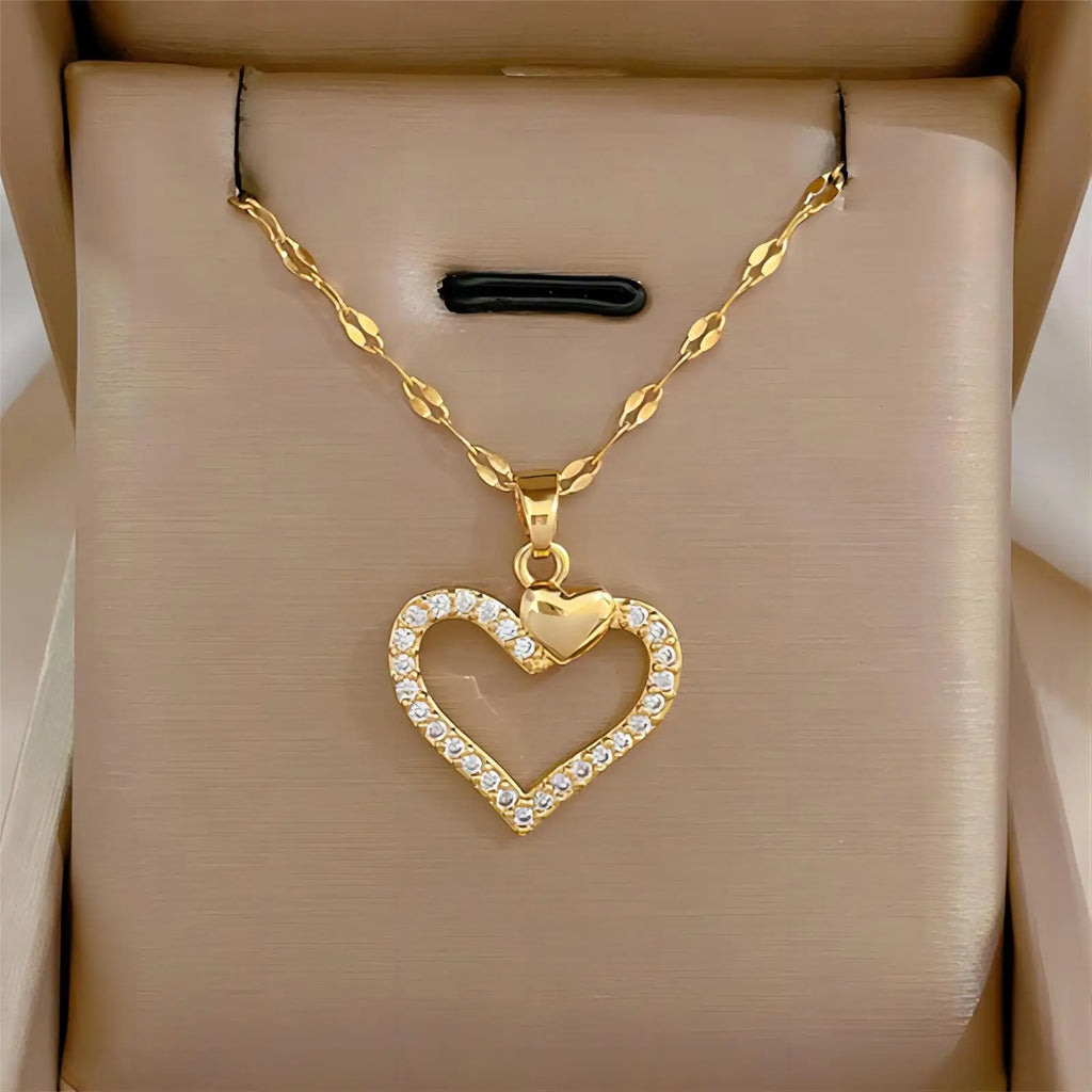 Zirconia Heart Necklace