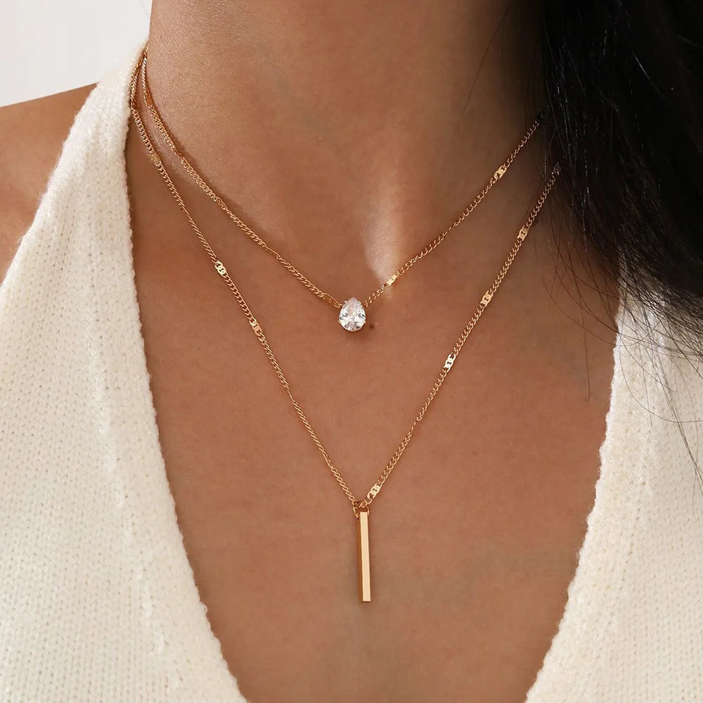 Multilayer Shiny Chain Choker