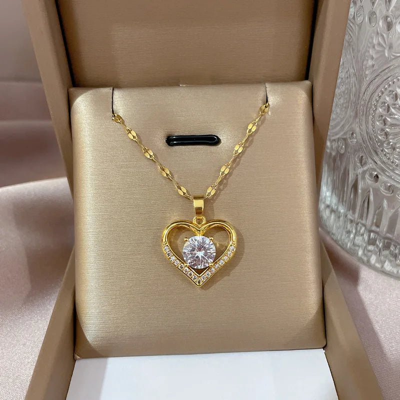 Zirconia Heart Necklace