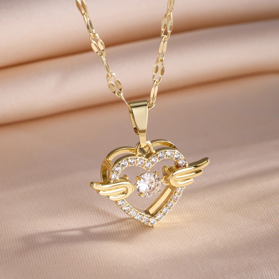 Zirconia Heart Necklace