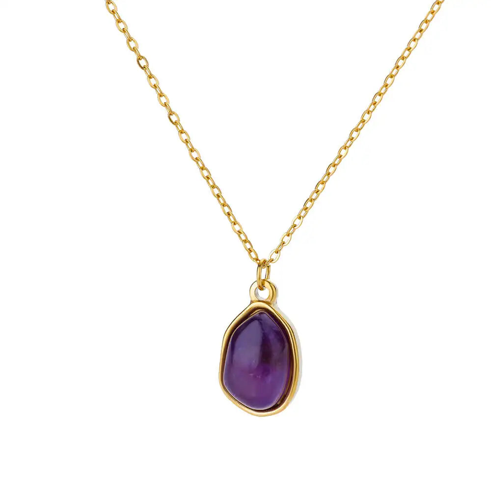 Opal Oval Pendant Necklace